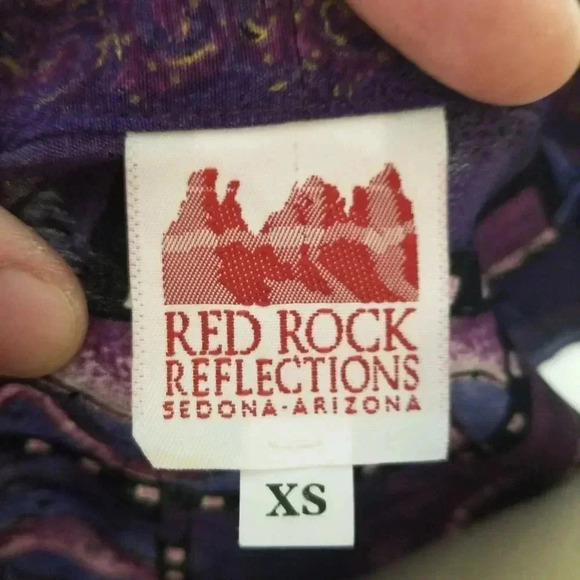 {Red Rock Reflections} SET: Vintage 90s Patchwork Ruffled Skirt & Vest - Picture 13 of 15